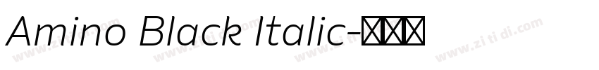 Amino Black Italic字体转换